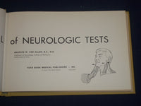 1973 PICTORIAL MANUAL OF NEUROLOGIC TESTS BOOK BY M. W. VAN ALLEN - KD 2485