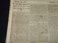 1855 SEPTEMBER 9 NEW YORK HERALD NEWSPAPER - SANTA ANNA ABDICATION - NP 4895