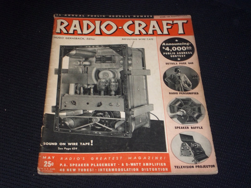 1939 MAY RADIO-CRAFT MAGAZINE VERY NICE COVERS & ADS - E 390
