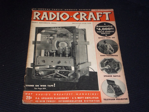 1939 MAY RADIO-CRAFT MAGAZINE VERY NICE COVERS & ADS - E 390