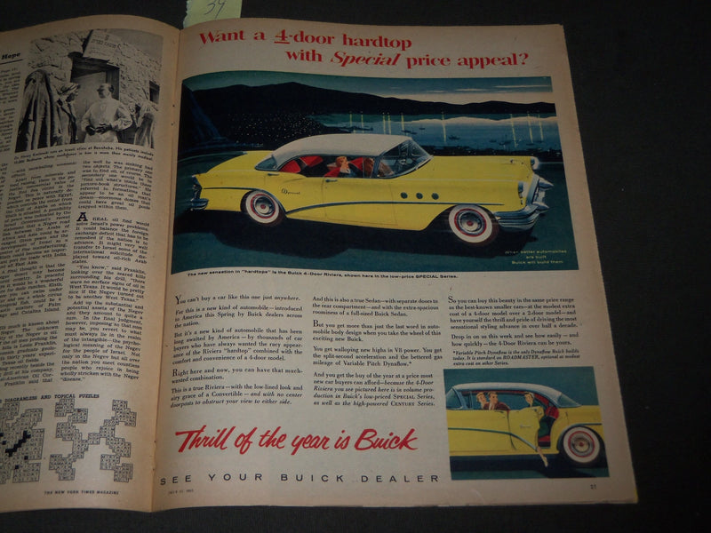 1955 JULY 17 NEW YORK TIMES MAGAZINE SECTION - EISENHOWER & DULLES - J 3035