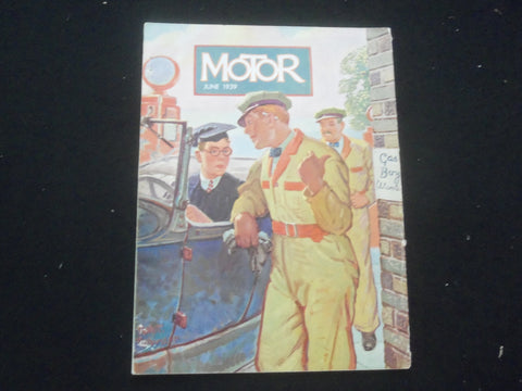 1939 JUNE MOTOR MAGAZINE - NICE ILLUSTRATED COVER - SP 6311S
