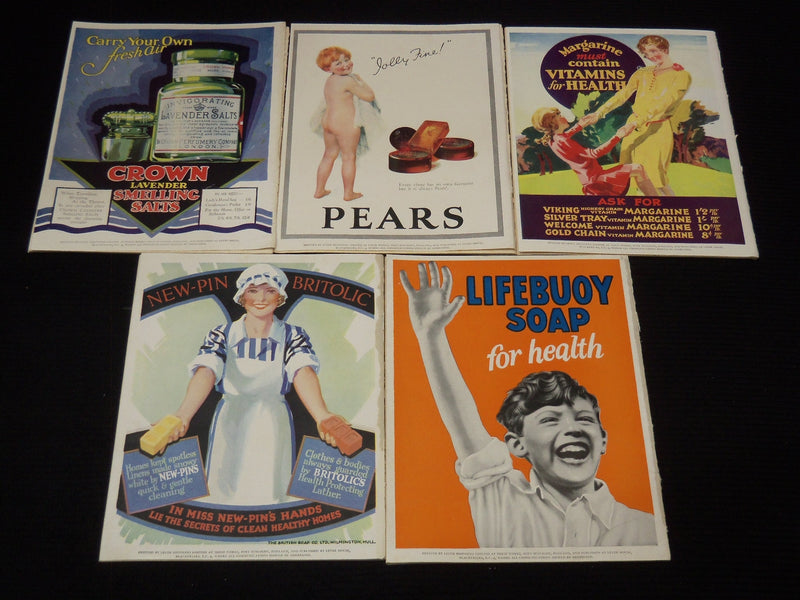 1928-1929 LEVER BROTHER'S MAGAZINE LOT OF 5 ISSUES - NICE ADS - O 1780E
