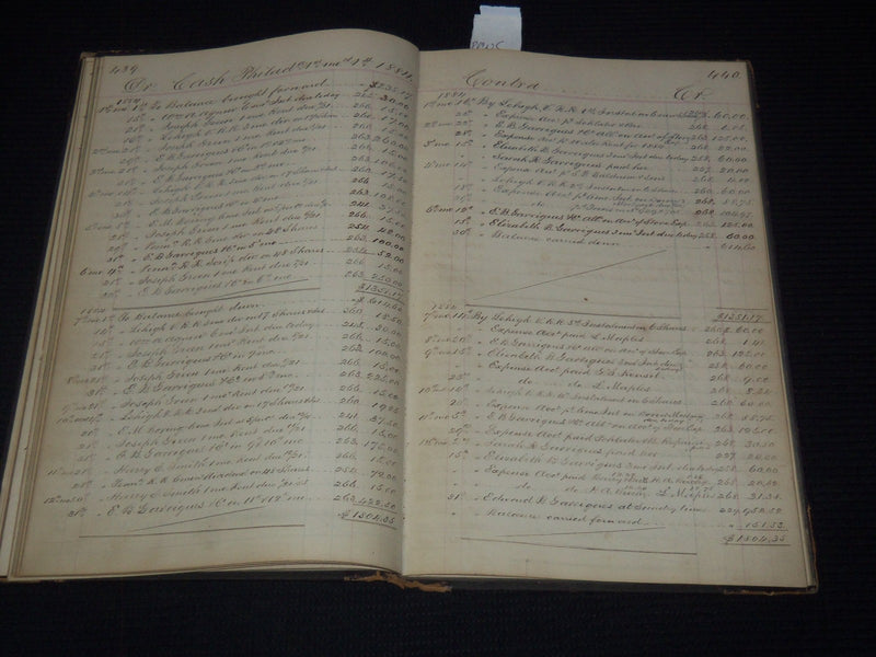 1866-1889 EDWARD B. GARRIGUES CASH BOOK - PHILADELPHIA - #241