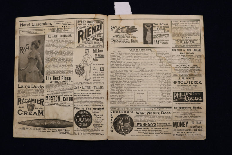 1894-1898 GRAND OPERA HOUSE PROGRAMMES - BOSTON - LOT OF 3 - K 1650