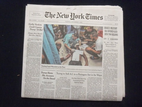 2023 NOVEMBER 7 NEW YORK TIMES-ISRAEL'S MILITARY HAS DIVIDED GAZA INTO 2 REGIONS