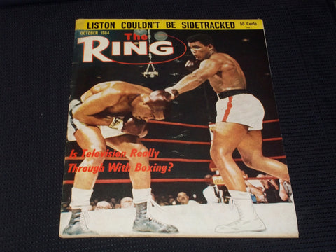 1964 OCTOBER THE RING MAGAZINE - MUHAMMAD ALI BOXING COVER - E 3342