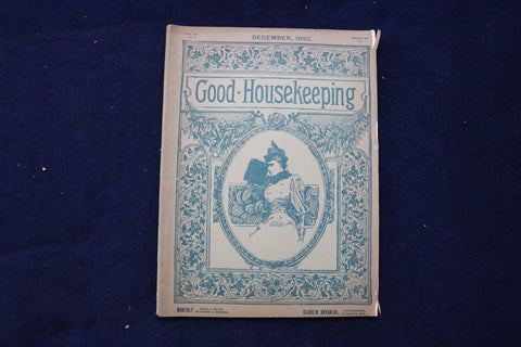1892 DECEMBER GOOD HOUSEKEEPING MAGAZINE - ILLUSTRATED COVER & STORIES - E 11741