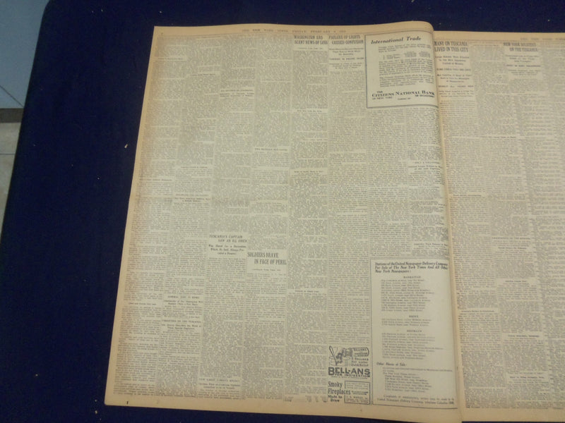 1918 FEBRUARY 8 NEW YORK TIMES - 101 LOST ON TUSCANIA, 73 AMERICANS - NT 8234