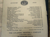 1910 THE ATLANTIC MONTHLY MAGAZINE LOT 10 ISSUES - STORIES & ARTICLES - WR 360A