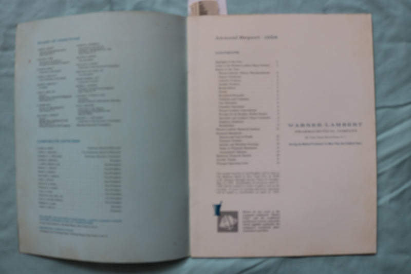 1958 WARNER-LAMBERT PHARMACEUTICAL COMPANY ANNUAL REPORT - SOFTCOVER - K 3251