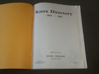 1963 KNOX COLLEGE DIRECTORY 1837-1963 - SOFTCOVER - GALESBURG ILLINOIS - KD 4634