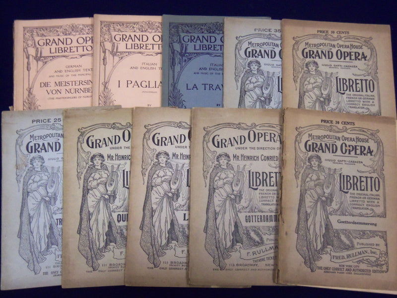 GRAND OPERA LIBRETTO LOT OF 23 ISSUES - RICHARD WAGNER - NEW YORK - O 530