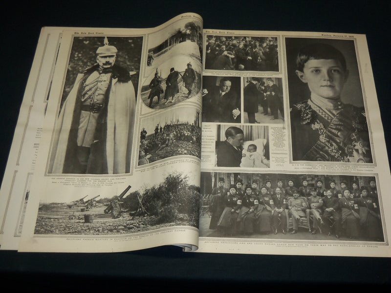 1915 JANUARY 17 NEW YORK TIMES ROTO PICTURE SECTION - FRENCH SOLDIERS - NT 8946