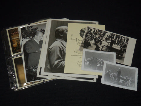 EUGENE ORMANDY PHOTO ARCHIVE LOT - 4 PHOTOS - SIGNED PROGRAM - NIXON - #148