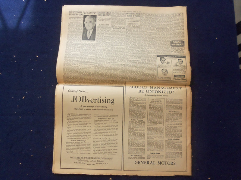 1945 APRIL 16 NEW YORK TIMES - ROOSEVELT IS BURIED WITH SOLEMN RITES - NP 6475