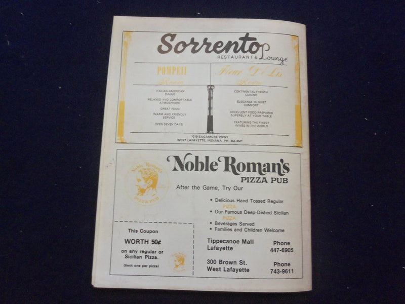 1975 DEC 22 COLLEGE BASKETBALL PROGRAM-PURDUE UNIV VS. UNIV. CALIFORNIA-SP 1533N