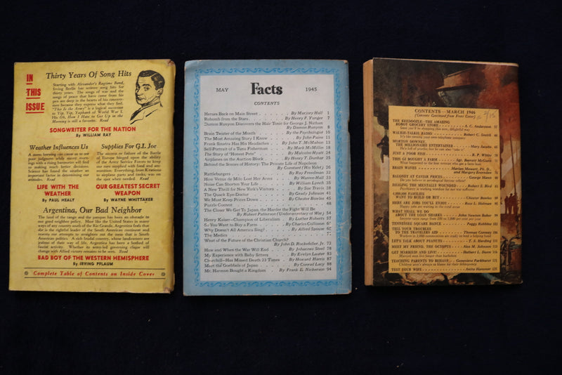 1944-1946 FACTS DIGEST MAGAZINES - LOT OF 3 - O 3479