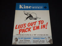 1956 JUNE 28 KINEMATOGRAPH WEEKLY MAGAZINE - LEO'S OUT COVER - E 13526