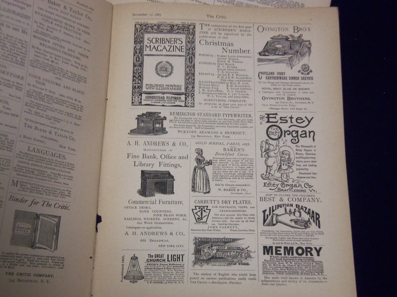 1887 THE CRITIC MAGAZINE LOT OF 49 ISSUES - GREAT REVIEWS & ARTICLES - WR 799