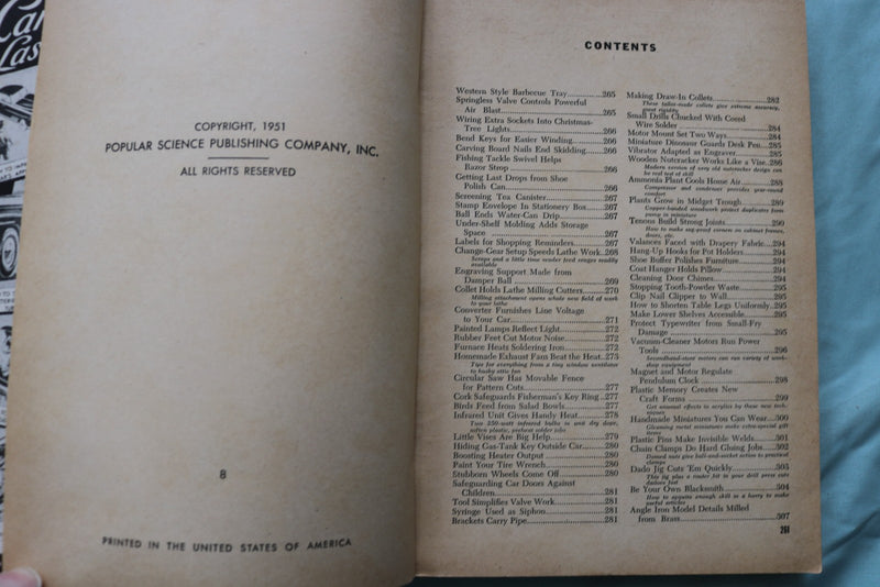 1951 HOME REPAIR AND WORKHOP ANNUAL - SOFTCOVER BOOK - K 3272