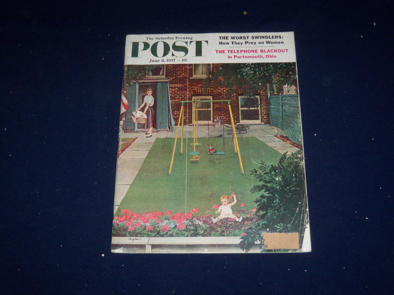 1957 JUNE 8 THE SATURDAY EVENING POST MAGAZINE - ILLUSTRATED COVER - SP 5660