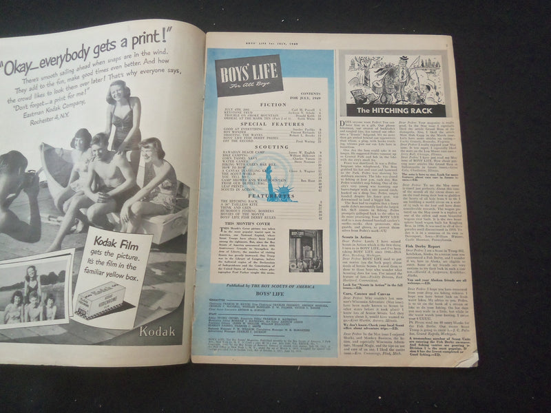 1949 JULY BOYS' LIFE MAGAZINE - BOY SCOUTS-DECLARATION OF INDEPENDENCE- ST 3770F