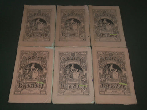 1874 LADIES' REPOSITORY LITERATURE & RELIGION MAGAZINE LOT OF 6 - WR 219