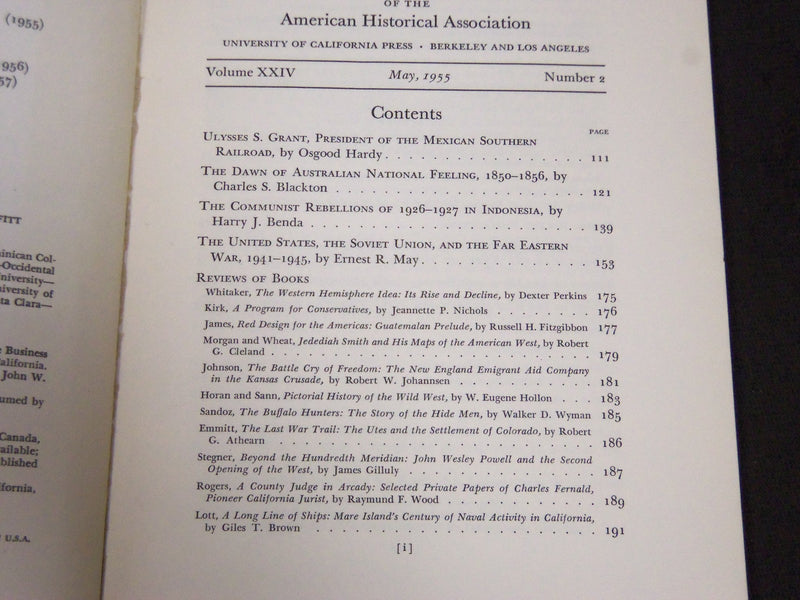 1954-1955 PACIFIC HISTORICAL REVIEW MAGAZINE LOT OF 4 - O 1662J