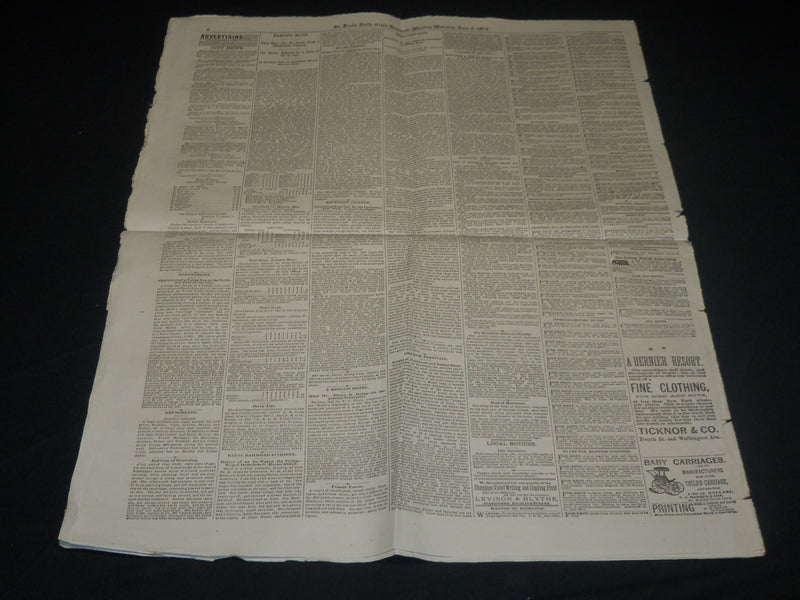 1876 JUNE 5 ST. LOUIS GLOBE DEMOCRAT NEWSPAPER - BASEBALL - SING SING - NP 4827