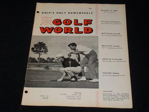 1965 DECEMBER 17 GOLF WORLD MAGAZINE - BREWER J.R. & BAIRD FRONT COVER - E 7360