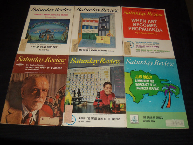 1965 SATURDAY REVIEW MAGAZINES LOT OF 20 ISSUES - NICE COVERS - WR 104D