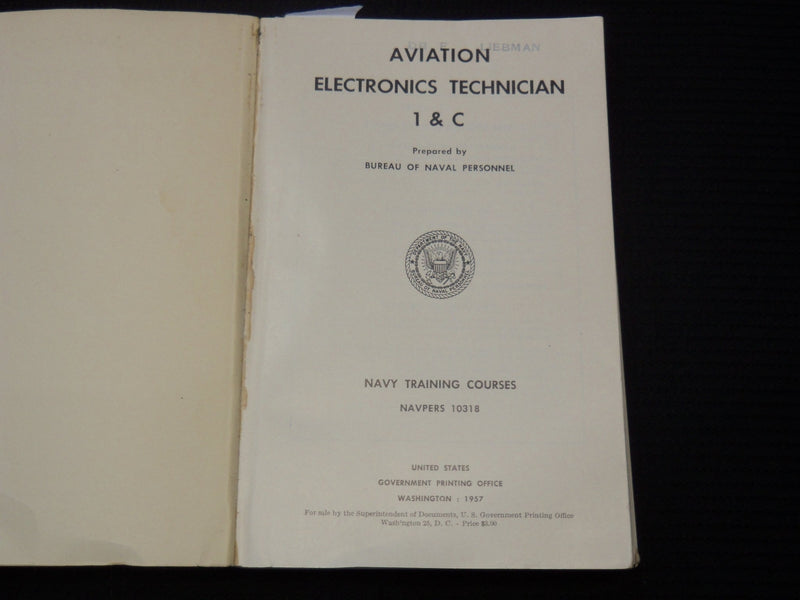 1955-1957 NAVY TRAINING COURSES - ELECTRONICS BOOKS LOT OF 2 - KD 4138