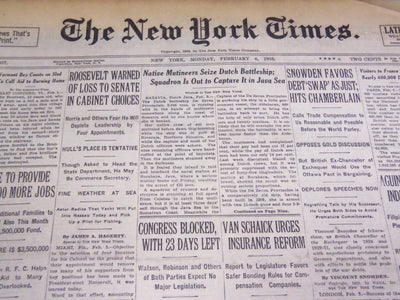 1933 FEBRUARY 6 NEW YORK TIMES - MUTINEERS SEIZE DUTCH SHIP - NT 4179