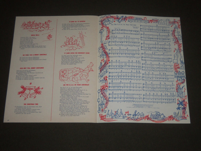 1964 SING OF THE U. S. A. WITH CHEVROLET SOFTCOVER SONG BOOK - J 2540