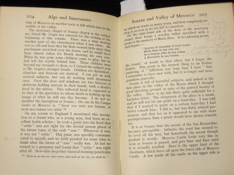 1913 ALPS AND SANCTUARIES OF PIEDMONT HARDCOVER BOOK BY SAMUEL BUTLER - KD 9404