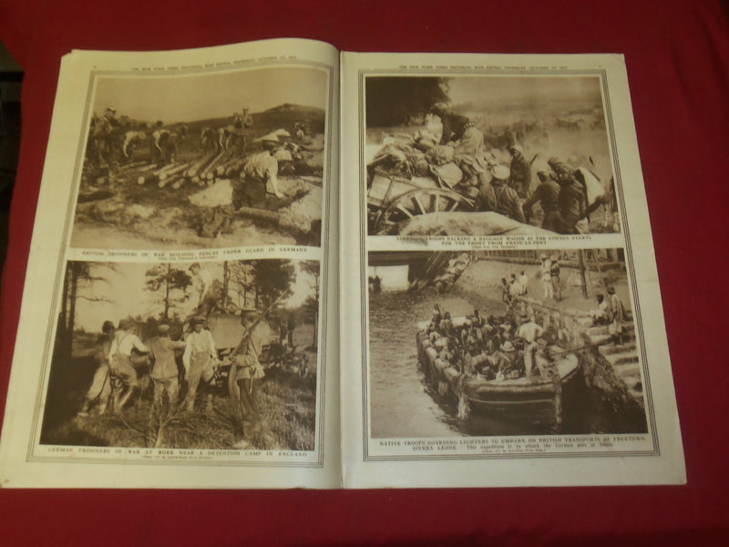 1914 OCTOBER 22 NY TIMES PICTORIAL WAR EXTRA SECTION - ALGERIAN CAVALRY- NP 3934