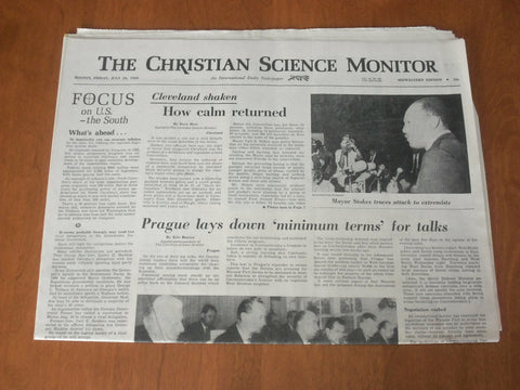 1968 JUL 26 CHRISTIAN SCIENCE MONITOR - CLEVELAND SHAKEN, CALM RETURNED- NP 4665
