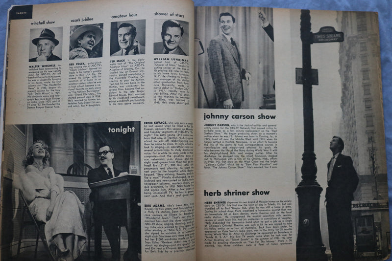 1956-57 WHO'S WHO IN TELEVISION AND RADIO MAGAZINE - PERRY COMO COVER - ST 1003E