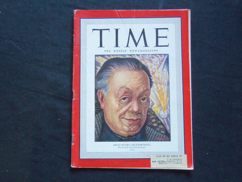 1949 APRIL 4 TIME MAGAZINE - DIEGO RIVERA - T 1168