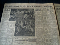 1934 NOV 25 PHILADELPHIA RECORD NEWSPAPER SPORTS SECTION - NOTRE DAME- NT 7251