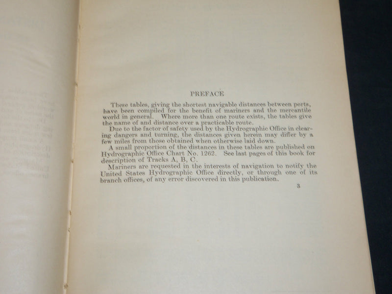 1931 TABLE OF DISTANCES BETWEEN PORTS BY U. S. STATES NAVY DEPARTMENT - J 5874