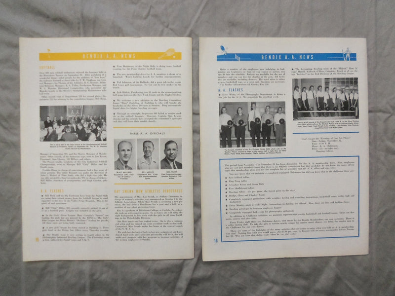 1943-1945 BENDIX COMMUNIQUE MAGAZINES - LOT OF 7 - K 252