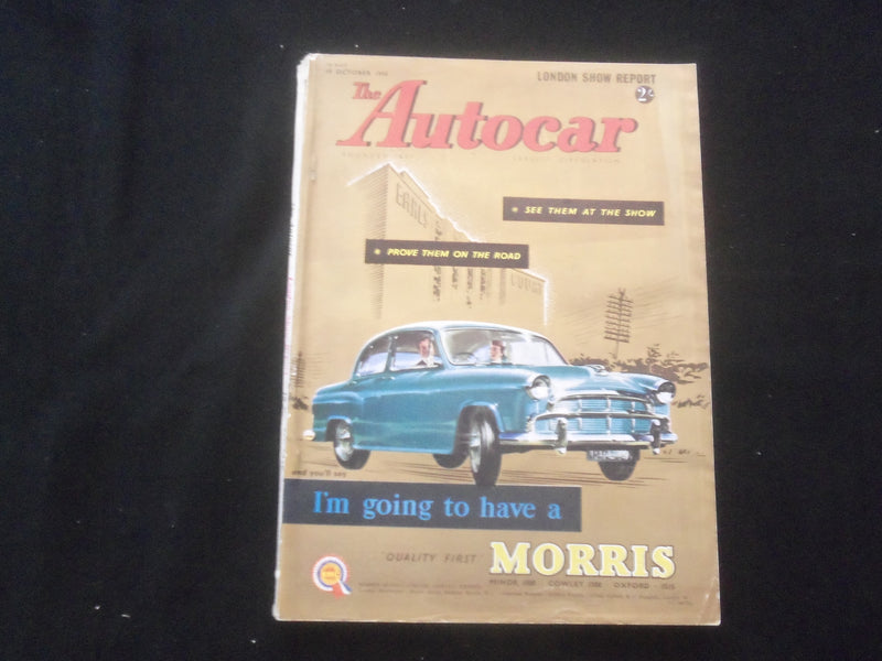 1956 OCTOBER 19 THE AUTOCAR MAGAZINE - LONDON SHOW REPORT - BRITISH - J 7838