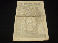 1863 JULY 27 PHILADELPHIA INQUIRER NEWSPAPER - CHARLESTON MAP - NP 8996