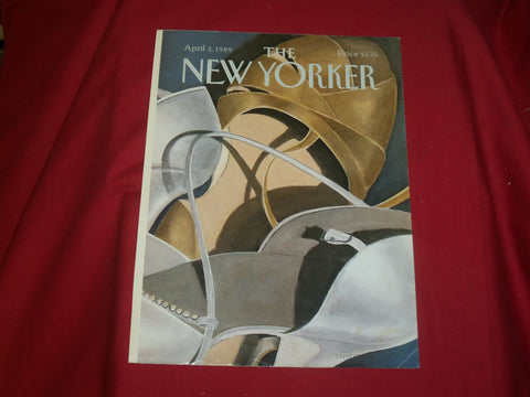 1989 APRIL 3 NEW YORKER MAGAZINE FRONT COVER ONLY - GREAT ART FOR FRAMING