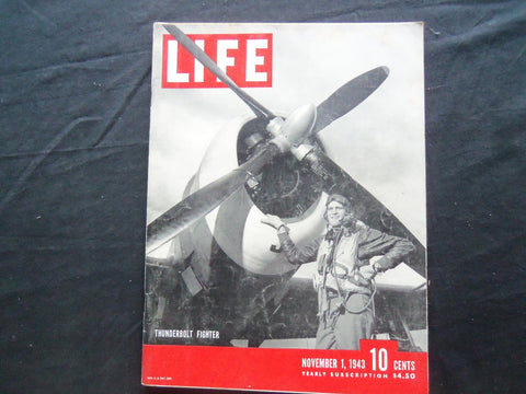 1943 NOVEMBER 1 LIFE MAGAZINE - THUNDERBOLT FIGHTER - L 363