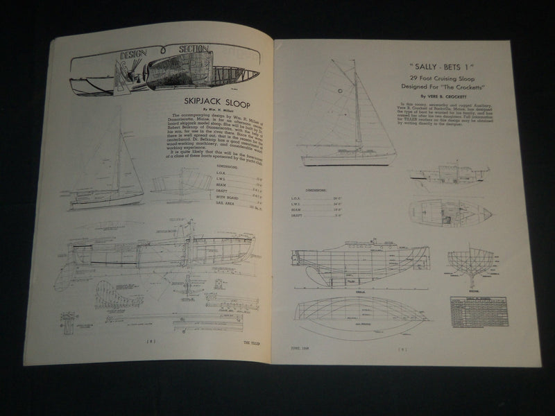 1946 JUNE & AUGUST THE TILLER BOATING MAGAZINE LOT OF 2 - BETTER BOATING- B 6573