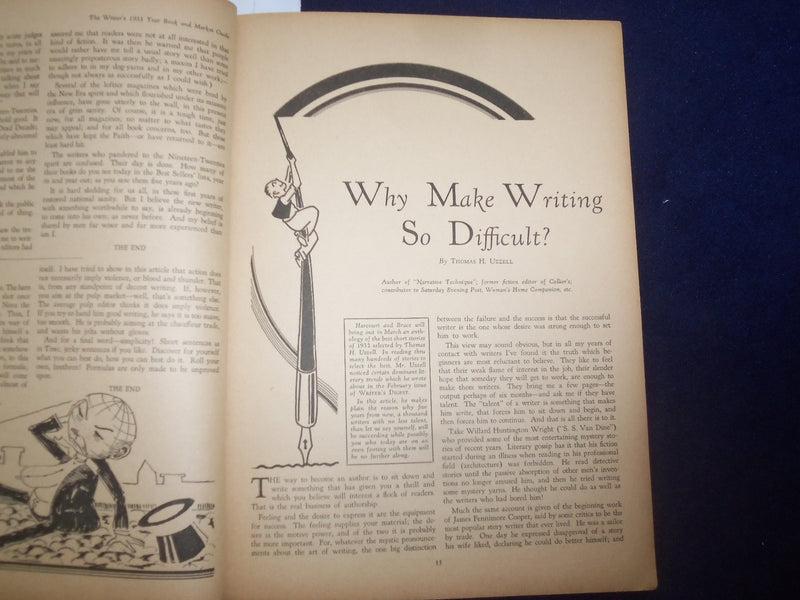 1933 THE WRITERS YEAR BOOK & MARKET GUIDE - ST 1952L