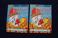 1968-1971 ANNUAL ZUHRAH CIRCUS PROGRAMS & COLORING BOOKS - LOT OF 8 - O 3643